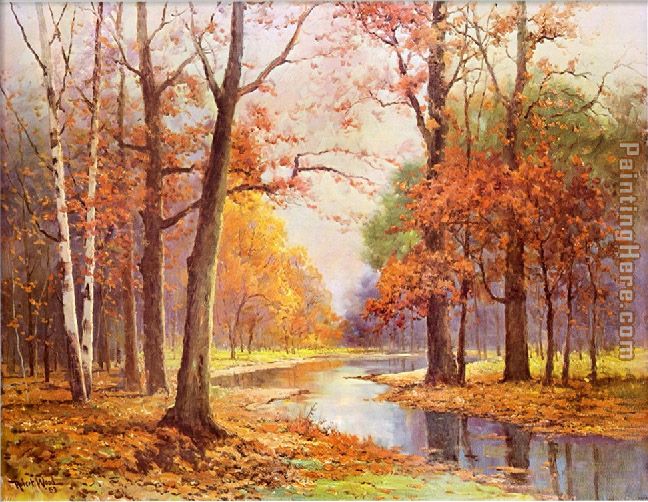 Autumn Glade painting - Robert Wood Autumn Glade art painting